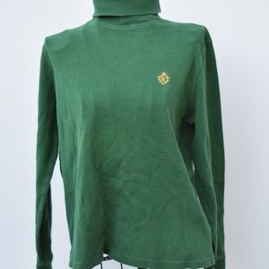 Green 90’s logo turtleneck by Ralph Lauren.